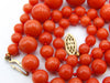 antique coral, natural coral, undyed coral, dark red coral, blood red coral, Italian coral, pacific coral, Sardinian Coral, Coral beads, Coral Rosary beads, Coral chain, Coral necklace, sea coral, aka coral, 14 karat gold clasp