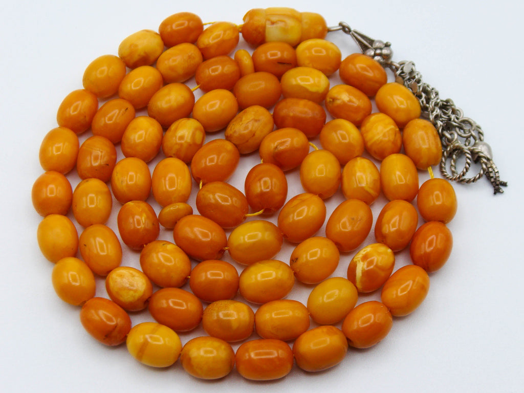 baltic amber, amber, antique, amber beads, egg Yolk, amber chain, Rosary beads, مسبحة, Masbaha, Muslim prayer beads حبيت الدورة ,العنبر الهندى