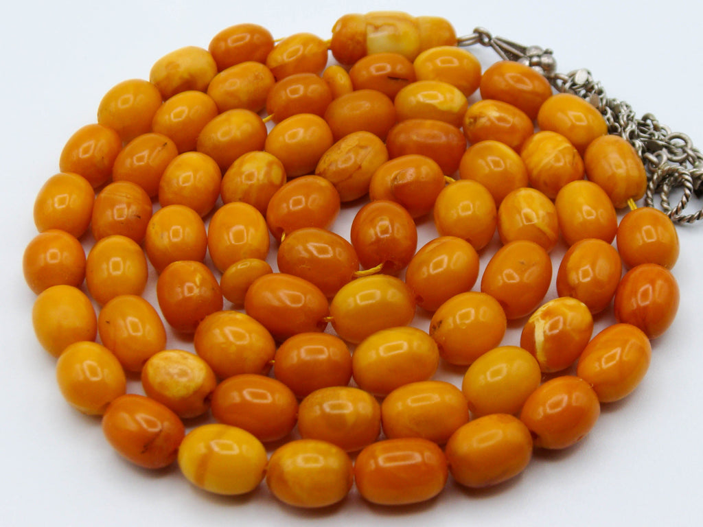 baltic amber, amber, antique, amber beads, egg Yolk, amber chain, Rosary beads, مسبحة, Masbaha, Muslim prayer beads حبيت الدورة ,العنبر الهندى
