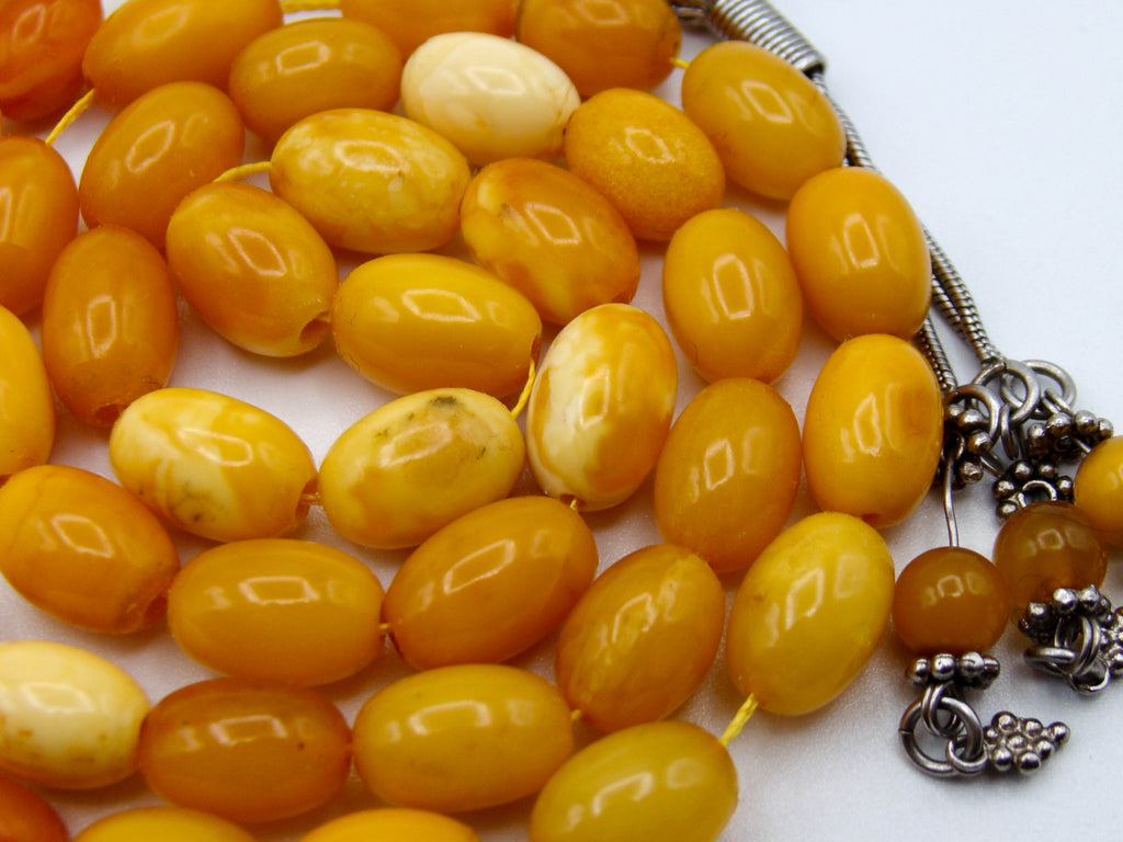 baltic amber, amber, antique, amber beads, egg Yolk, amber chain, Rosary beads, مسبحة, Masbaha, Muslim prayer beads حبيت الدورة ,العنبر الهندى