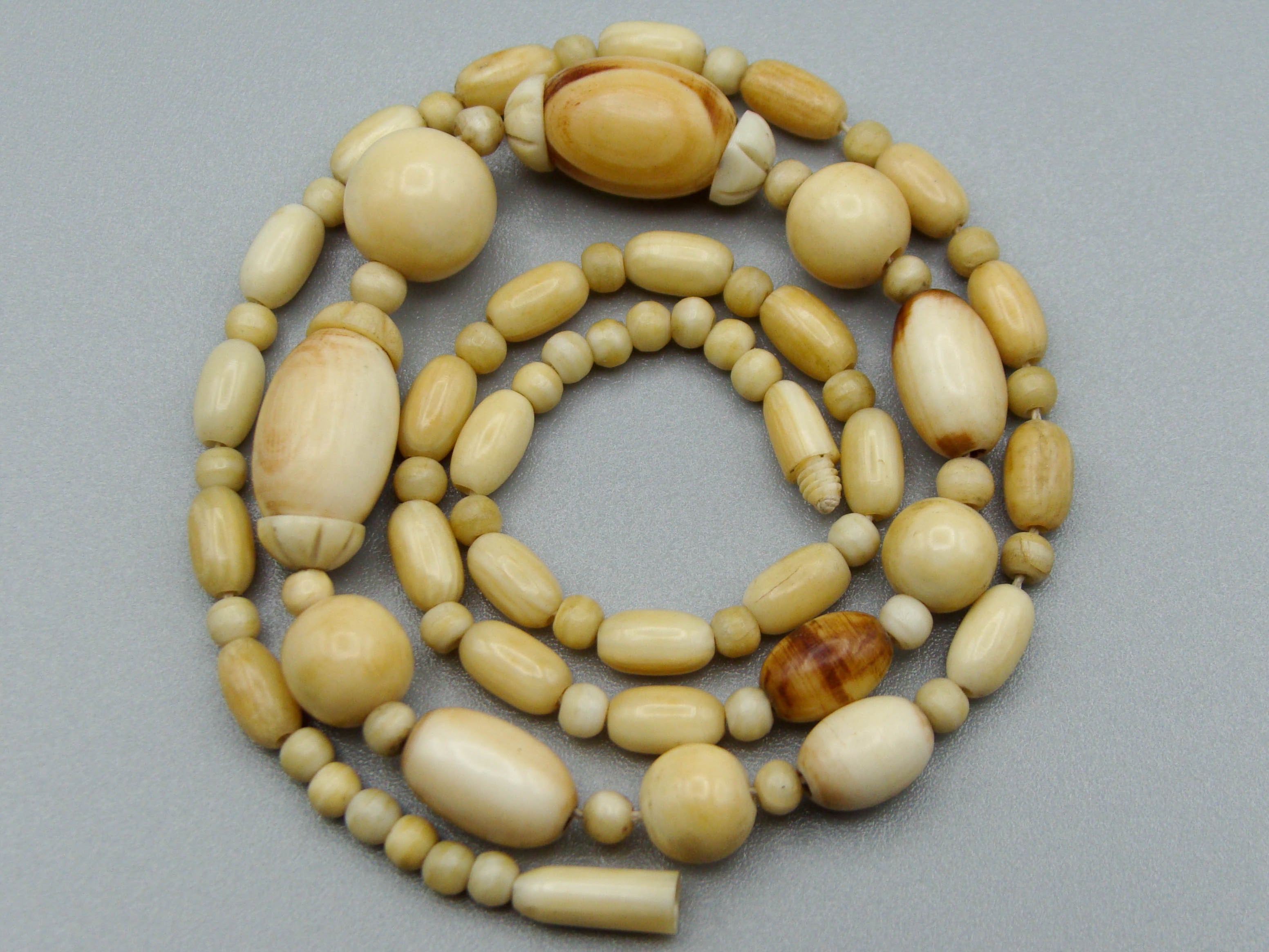Antique Ivory, Natural Ivory, Ivory Necklace, Mediterranean Ivory, handcarved Ivory, Asien Ivory, Elephant Ivory, Ivory Chain
