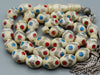 Antique Ivory, Natural Ivory, Mediterranean Ivory, handcarved Ivory, Asien Ivory, Elephant Ivory, Ivory Chain, Ivory necklace, Ivory Rosary, Rosary beads,  مسبحة, Masbaha, Muslim prayer beads, Sterling Silver