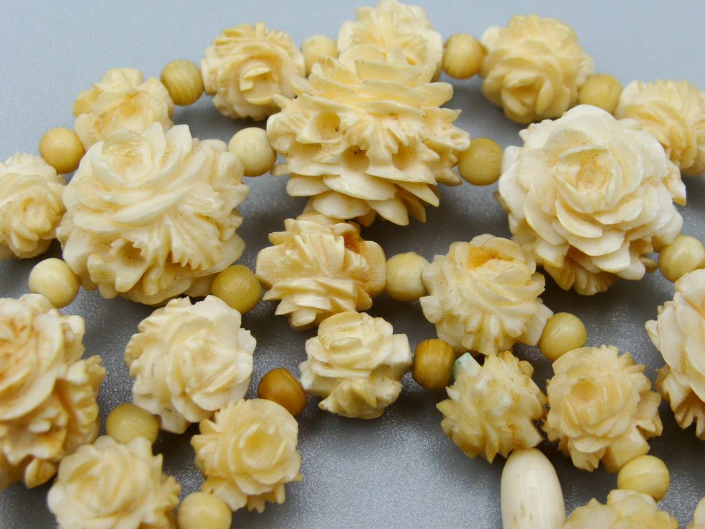 Antique Ivory, Natural Ivory, Ivory Necklace, Mediterranean Ivory, handcarved Ivory, Asien Ivory, Elephant Ivory, Ivory Chain