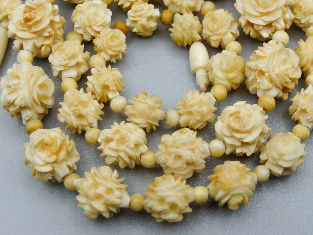 Antique Ivory, Natural Ivory, Ivory Necklace, Mediterranean Ivory, handcarved Ivory, Asien Ivory, Elephant Ivory, Ivory Chain