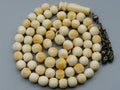 Antique Ivory, Natural Ivory, Mediterranean Ivory, handcarved Ivory, Asien Ivory, Elephant Ivory, Ivory Chain, Ivory necklace, Ivory Rosary, Rosary beads,  مسبحة, Masbaha, Muslim prayer beads, Sterling Silver