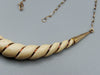 Antique Ivory, Natural Ivory, Ivory Necklace, Mediterranean Ivory, handcarved Ivory, Asien Ivory, Elephant Ivory, Ivory Chain, 18 Karat Gold