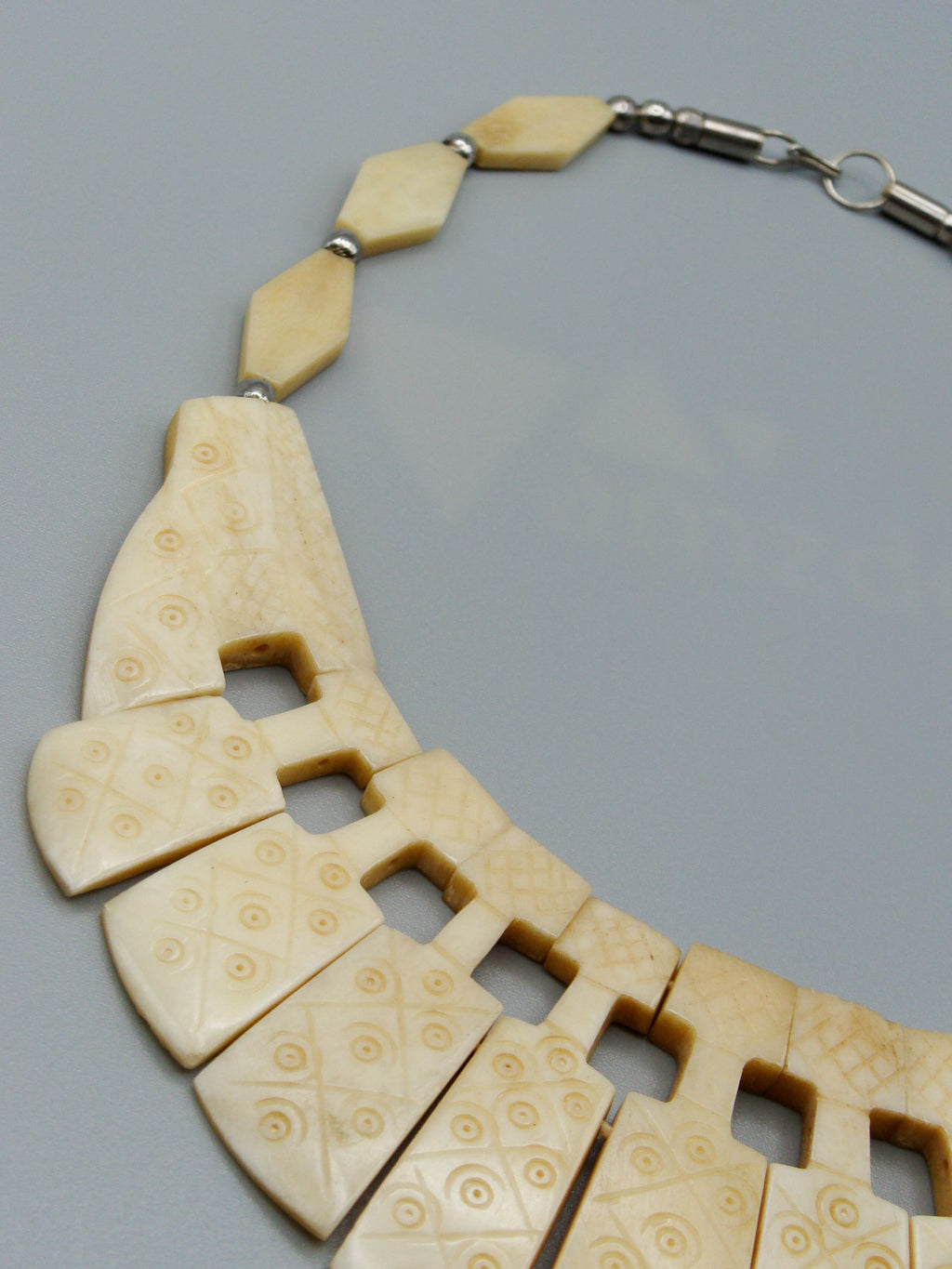 Antique Bone, Natural Bone, Bone necklace, Mediterranean Bone, handcarved bone, Asien Bone