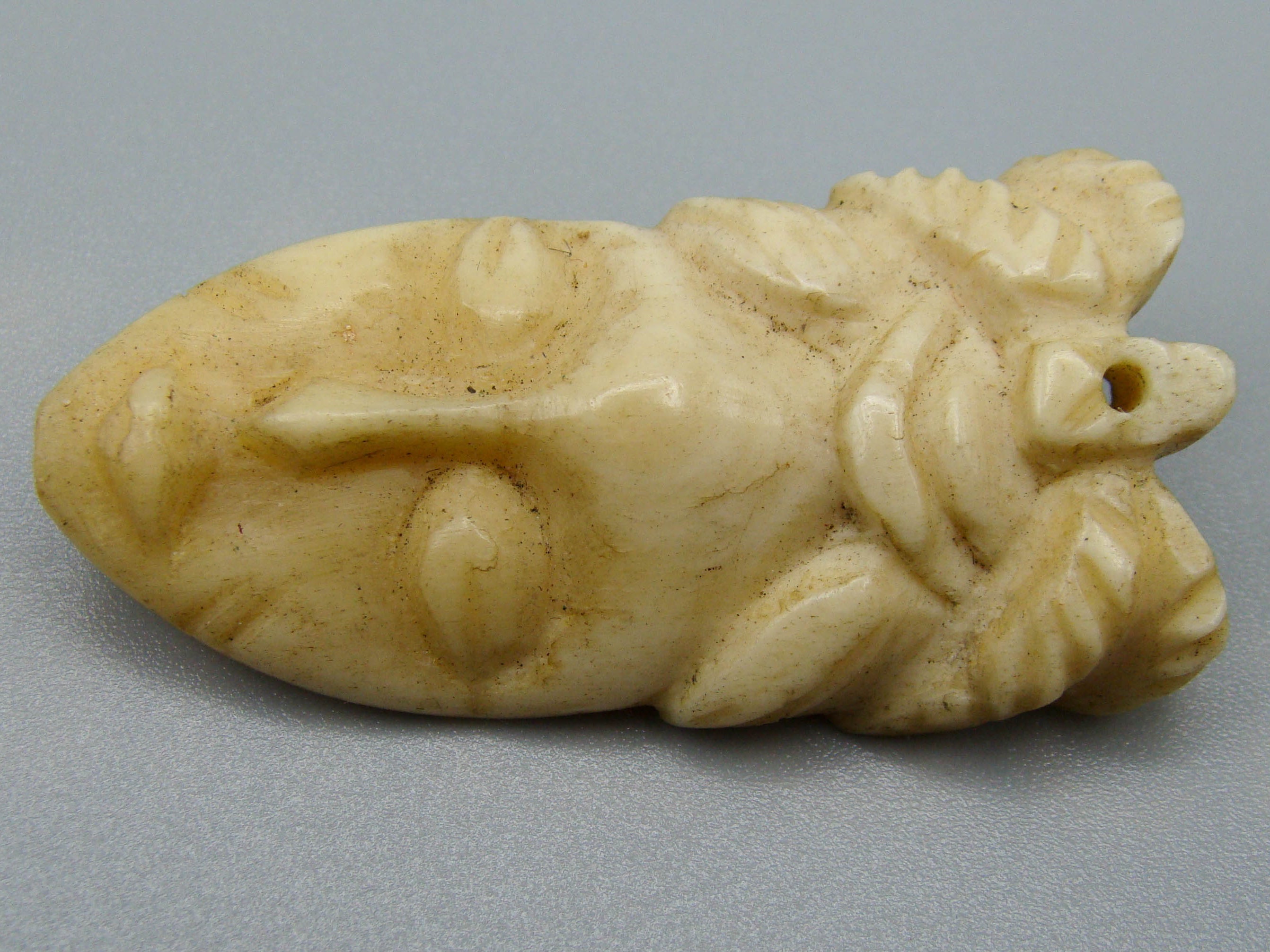Antique Bone, Natural Bone, Animal bone, Bone pendant, Mediterranean bone, handcarved bone, Asien bone