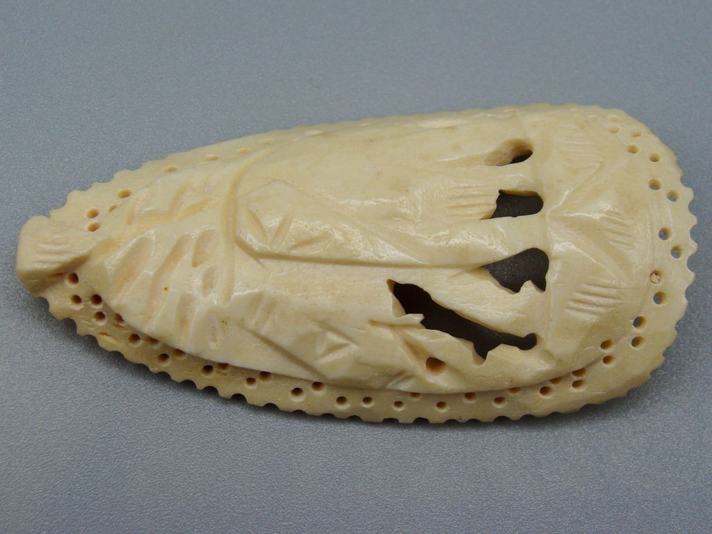 Antique Bone, Natural Bone, Bone Cameo, Mediterranean Bone, handcarved Bone, Asien Bone