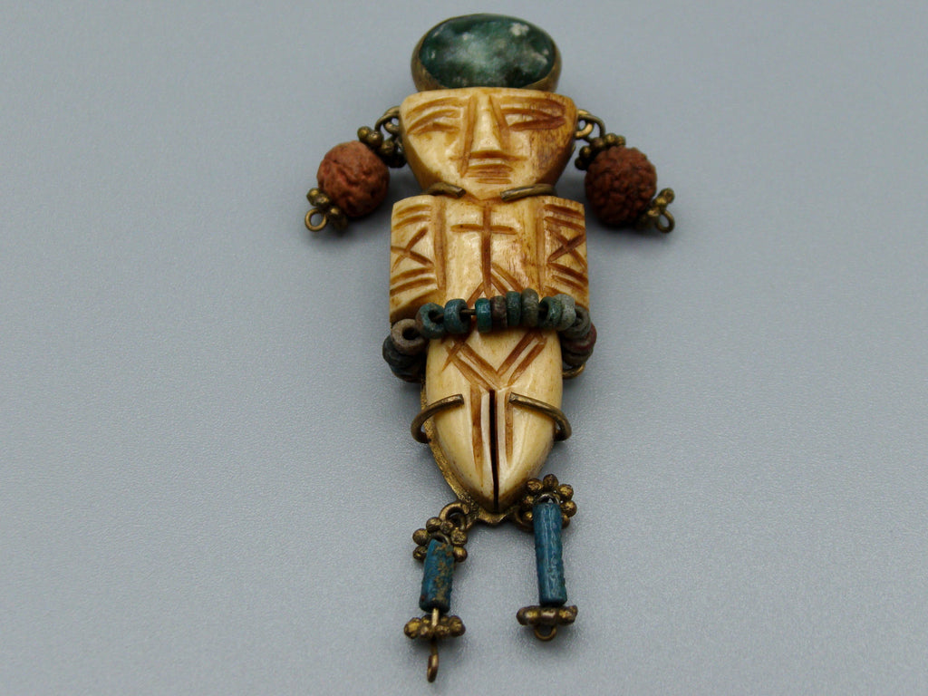 Antique Bone, Natural Bone, Bone pendant, Mediterranean Bone, handcarved bone, Asien Bone