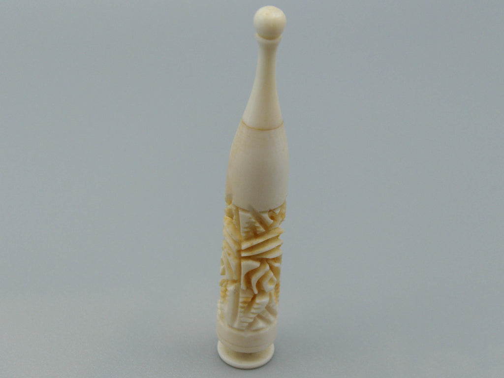 Antique Ivory, Natural Ivory, Ivory Kohl-Eyeliner Vassel, Mediterranean Ivory, handcarved Ivory, Asien Ivory, Elephant Ivory