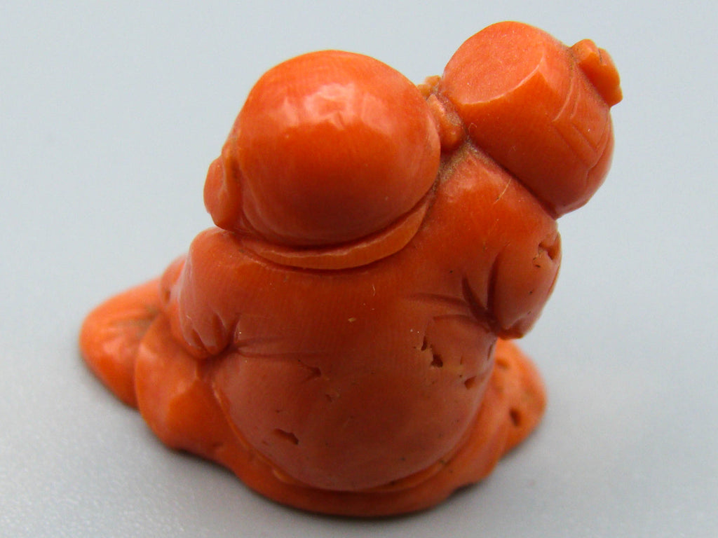 antique coral, natural coral, undyed coral, dark momo orange coral, Italian coral, pacific coral, Sardinian Coral, sea coral, Mediterranean coral, Mediterranean Figurine, Mediterranean orange, Mediterranean sculpture, coral sculpture, coral figurine, Asien coral, Asien figurine, handcarved coral, momo coral