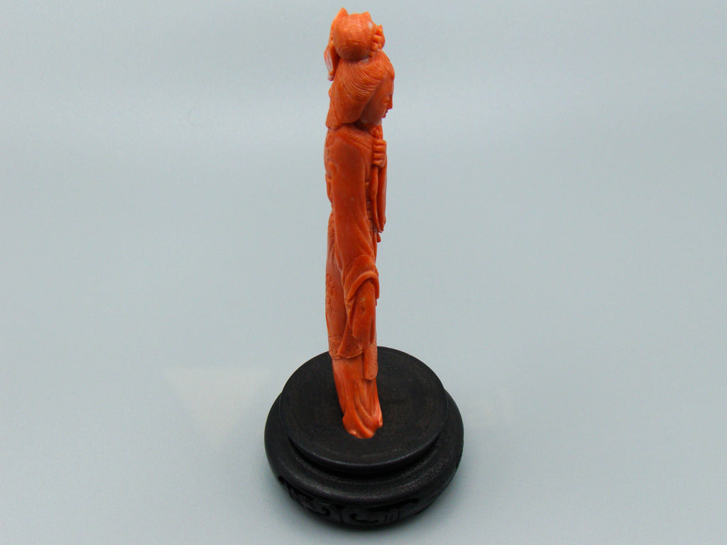 antique coral, natural coral, undyed coral, dark red coral, Italian coral, pacific coral, Sardinian Coral, sea coral, Mediterranean coral, Mediterranean Figurine, Mediterranean red, Mediterranean sculpture, coral sculpture, coral figurine, Asien coral, Asien figurine, handcarved coral,