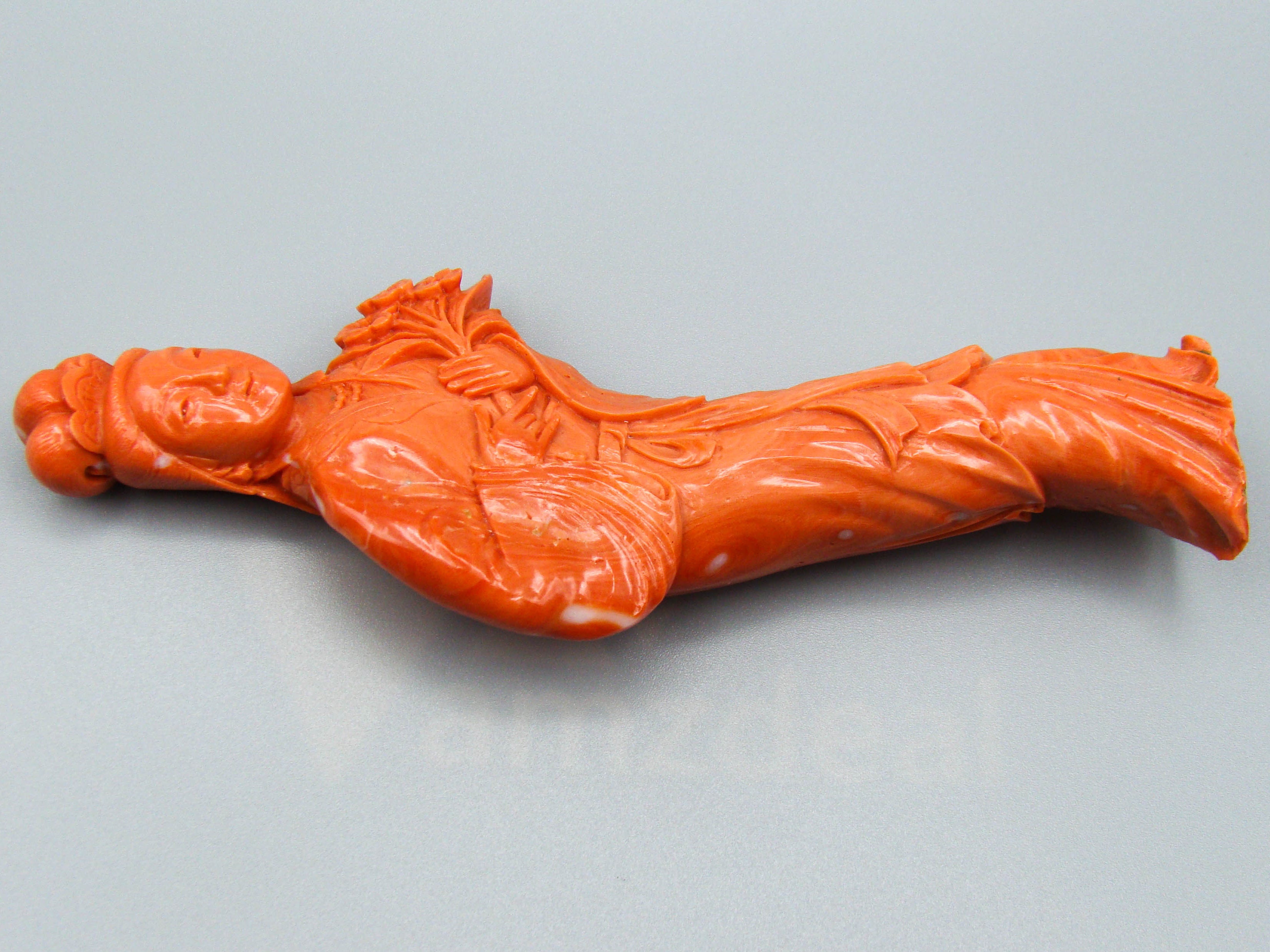 antique coral, natural coral, undyed coral, dark momo orange coral, Italian coral, pacific coral, Sardinian Coral, sea coral, Mediterranean coral, Mediterranean Figurine, Mediterranean orange, Mediterranean sculpture, coral sculpture, coral figurine, Asien coral, Asien figurine, handcarved coral
