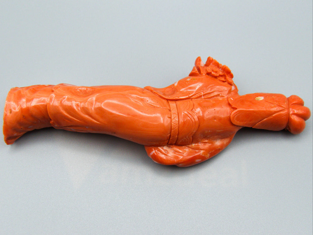 antique coral, natural coral, undyed coral, dark momo orange coral, Italian coral, pacific coral, Sardinian Coral, sea coral, Mediterranean coral, Mediterranean Figurine, Mediterranean orange, Mediterranean sculpture, coral sculpture, coral figurine, Asien coral, Asien figurine, handcarved coral