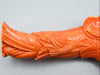 antique coral, natural coral, undyed coral, dark momo orange coral, Italian coral, pacific coral, Sardinian Coral, sea coral, Mediterranean coral, Mediterranean Figurine, Mediterranean orange, Mediterranean sculpture, coral sculpture, coral figurine, Asien coral, Asien figurine, handcarved coral