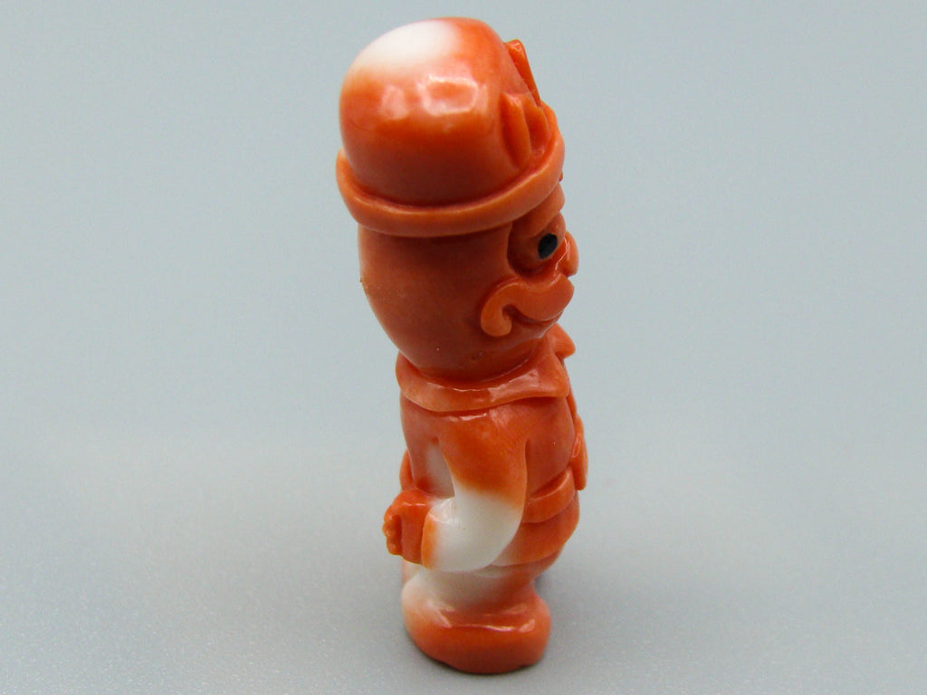 antique coral, natural coral, undyed coral, dark momo orange coral, Italian coral, pacific coral, Sardinian Coral, sea coral, Mediterranean coral, Mediterranean Figurine, Mediterranean orange, Mediterranean sculpture, coral sculpture, coral figurine, European coral, European figurine, handcarved coral, momo coral
