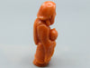 antique coral, natural coral, undyed coral, dark salmon coral, Italian coral, pacific coral, Sardinian Coral, sea coral, Mediterranean coral, Mediterranean Figurine, Mediterranean orange, Mediterranean sculpture, coral sculpture, coral figurine, Asien coral, Asien figurine, handcarved coral salmon figurine