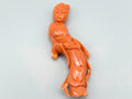 antique coral, natural coral, undyed coral, dark momo orange coral, Italian coral, pacific coral, Sardinian Coral, sea coral, Mediterranean coral, Mediterranean Figurine, Mediterranean orange, Mediterranean sculpture, coral sculpture, coral figurine, Asien coral, Asien figurine, handcarved coral, momo coral