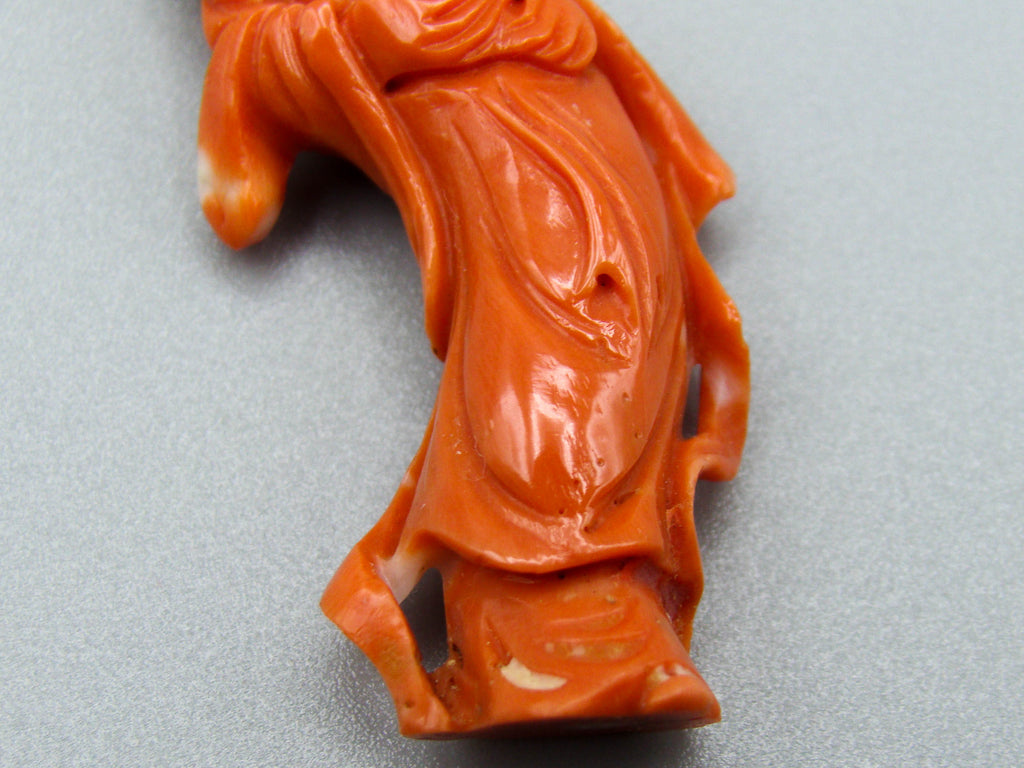 antique coral, natural coral, undyed coral, dark momo orange coral, Italian coral, pacific coral, Sardinian Coral, sea coral, Mediterranean coral, Mediterranean Figurine, Mediterranean orange, Mediterranean sculpture, coral sculpture, coral figurine, Asien coral, Asien figurine, handcarved coral, momo coral