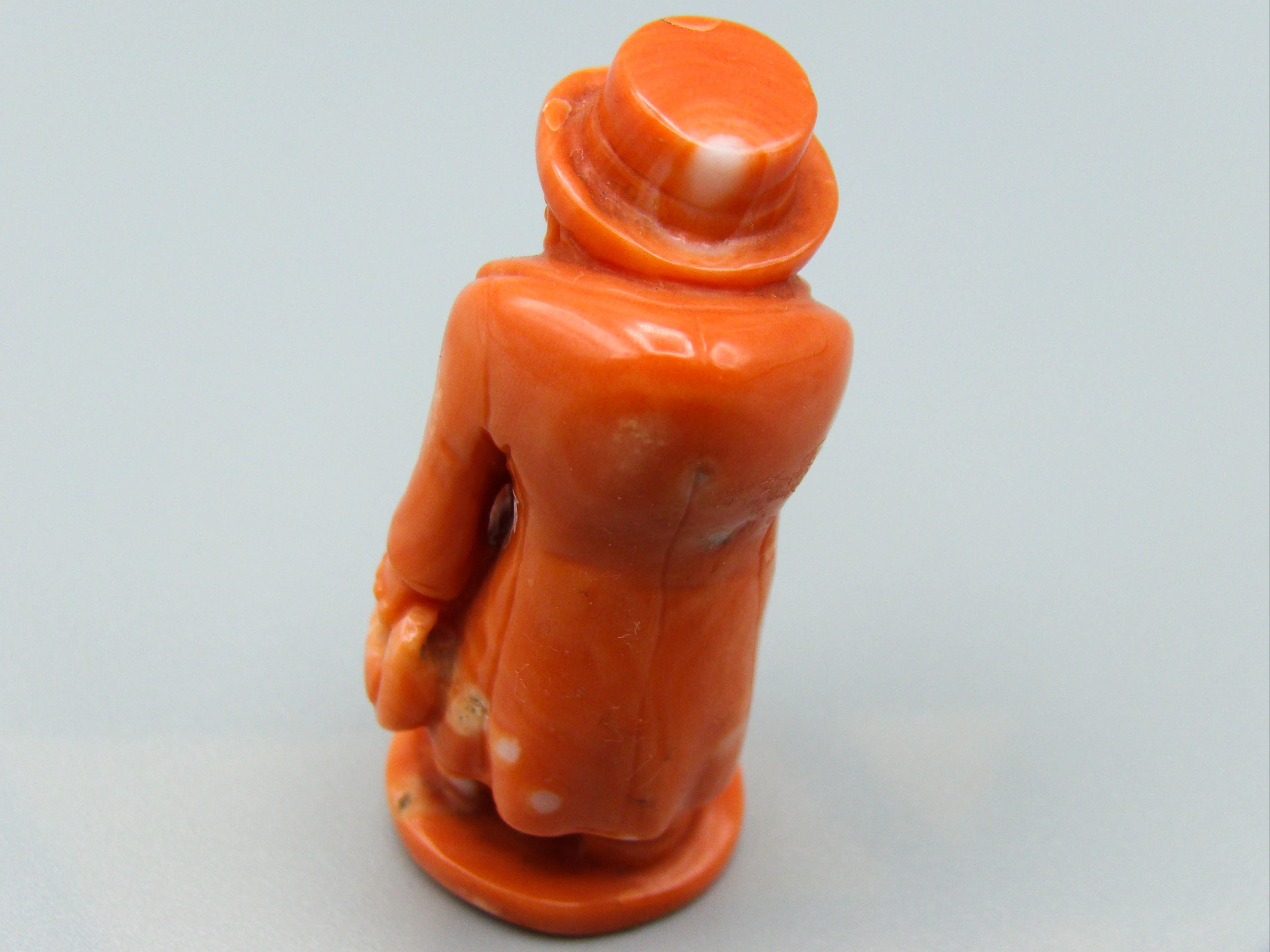 antique coral, natural coral, undyed coral, dark momo orange coral, Italian coral, pacific coral, Sardinian Coral, sea coral, Mediterranean coral, Mediterranean Figurine, Mediterranean orange, Mediterranean sculpture, coral sculpture, coral figurine, European coral, European figurine, handcarved coral, momo coral