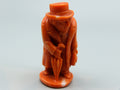 antique coral, natural coral, undyed coral, dark momo orange coral, Italian coral, pacific coral, Sardinian Coral, sea coral, Mediterranean coral, Mediterranean Figurine, Mediterranean orange, Mediterranean sculpture, coral sculpture, coral figurine, European coral, European figurine, handcarved coral, momo coral