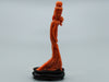 antique coral, natural coral, undyed coral, dark momo orange coral, Italian coral, pacific coral, Sardinian Coral, sea coral, Mediterranean coral, Mediterranean Figurine, Mediterranean orange, Mediterranean sculpture, coral sculpture, coral figurine, Asien coral, Asien figurine, handcarved coral, momo coral
