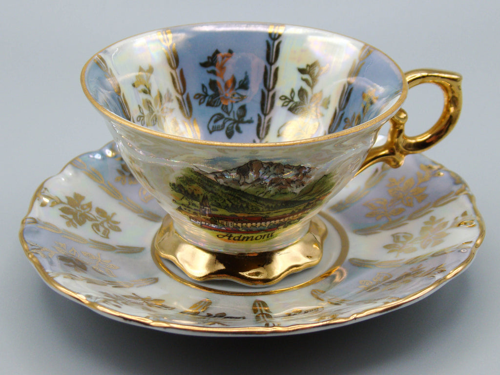 Vintage Antique Austrian EIGL Porcelain Tea Cup - Saucer and Cup Set - Kingdom of Antique Arts, Hantpainted Porcelain, Collecting Tea cups, Colllecting Coffee cups, Art Deco Porcelain