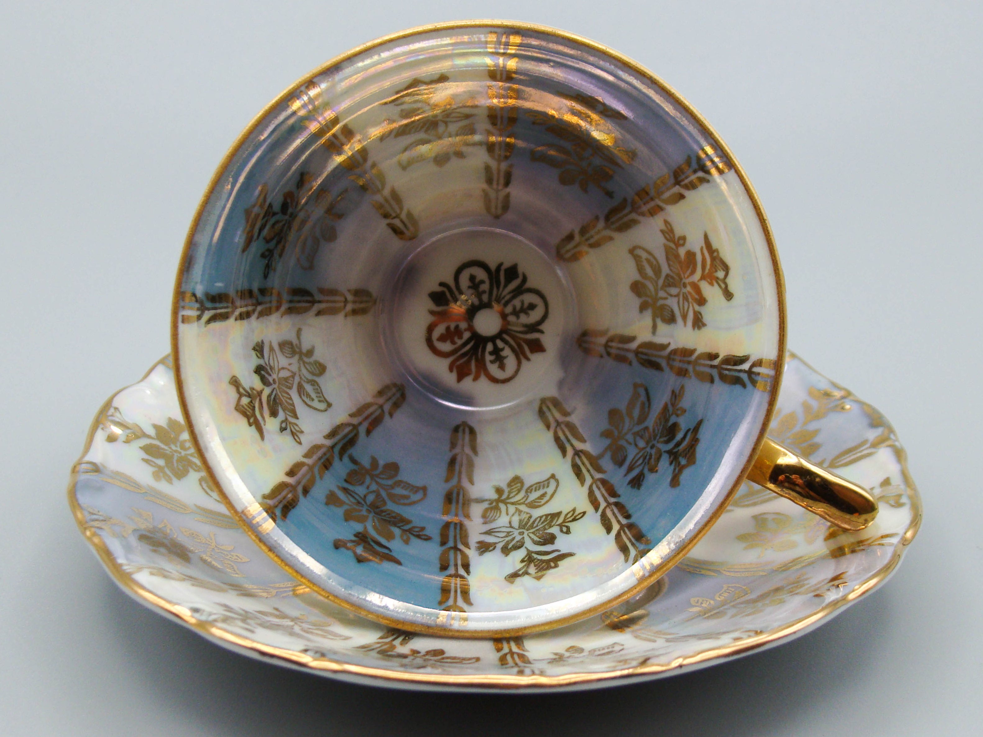 Vintage Antique Austrian EIGL Porcelain Tea Cup - Saucer and Cup Set - Kingdom of Antique Arts, Hantpainted Porcelain, Collecting Tea cups, Colllecting Coffee cups, Art Deco Porcelain