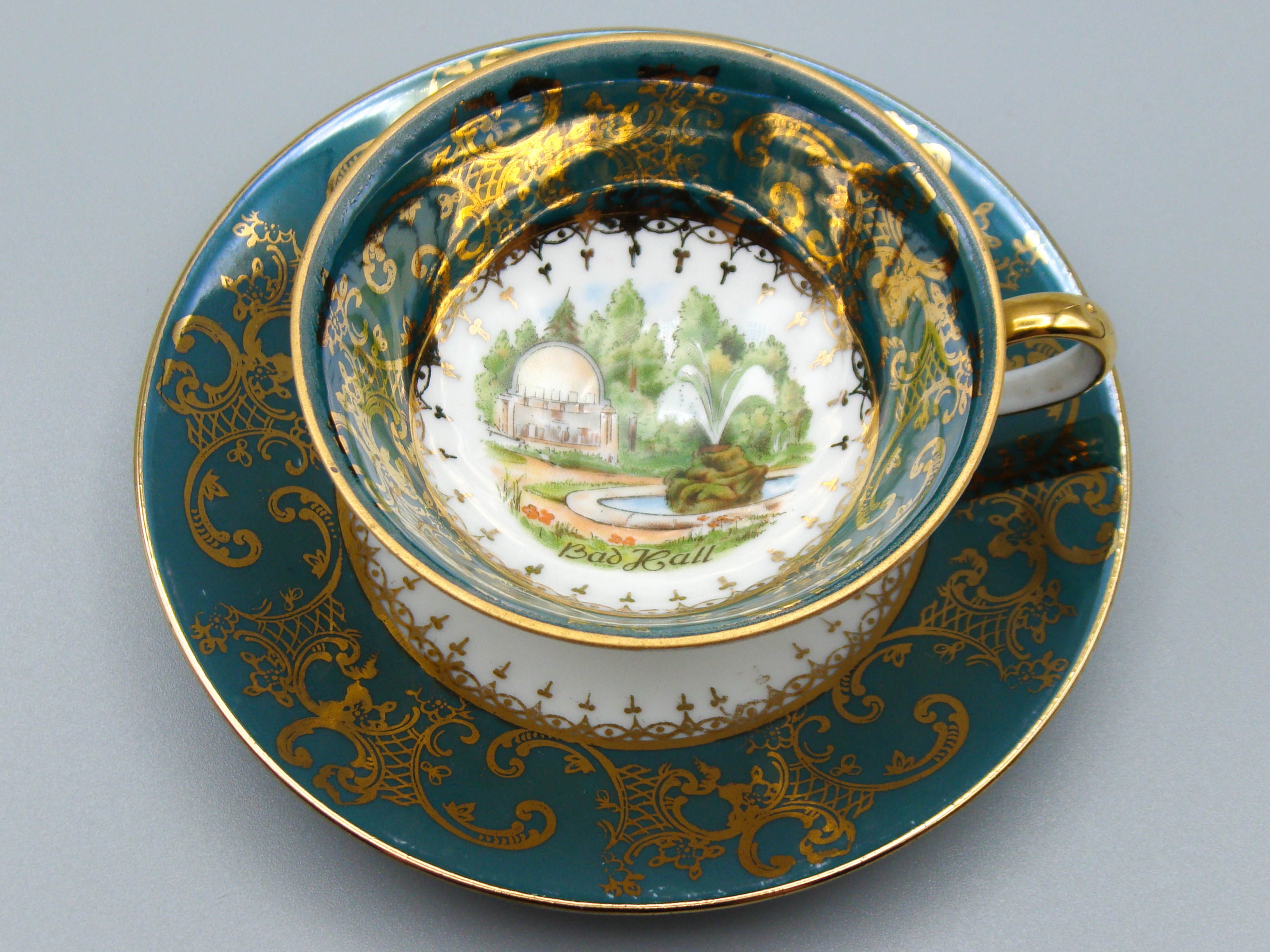 Vintage Antique Austrian EIGL Porcelain Tea Cup - Saucer and Cup Set - Kingdom of Antique Arts, Hantpainted Porcelain, Collecting Tea cups, Colllecting Coffee cups, Art Deco Porcelain