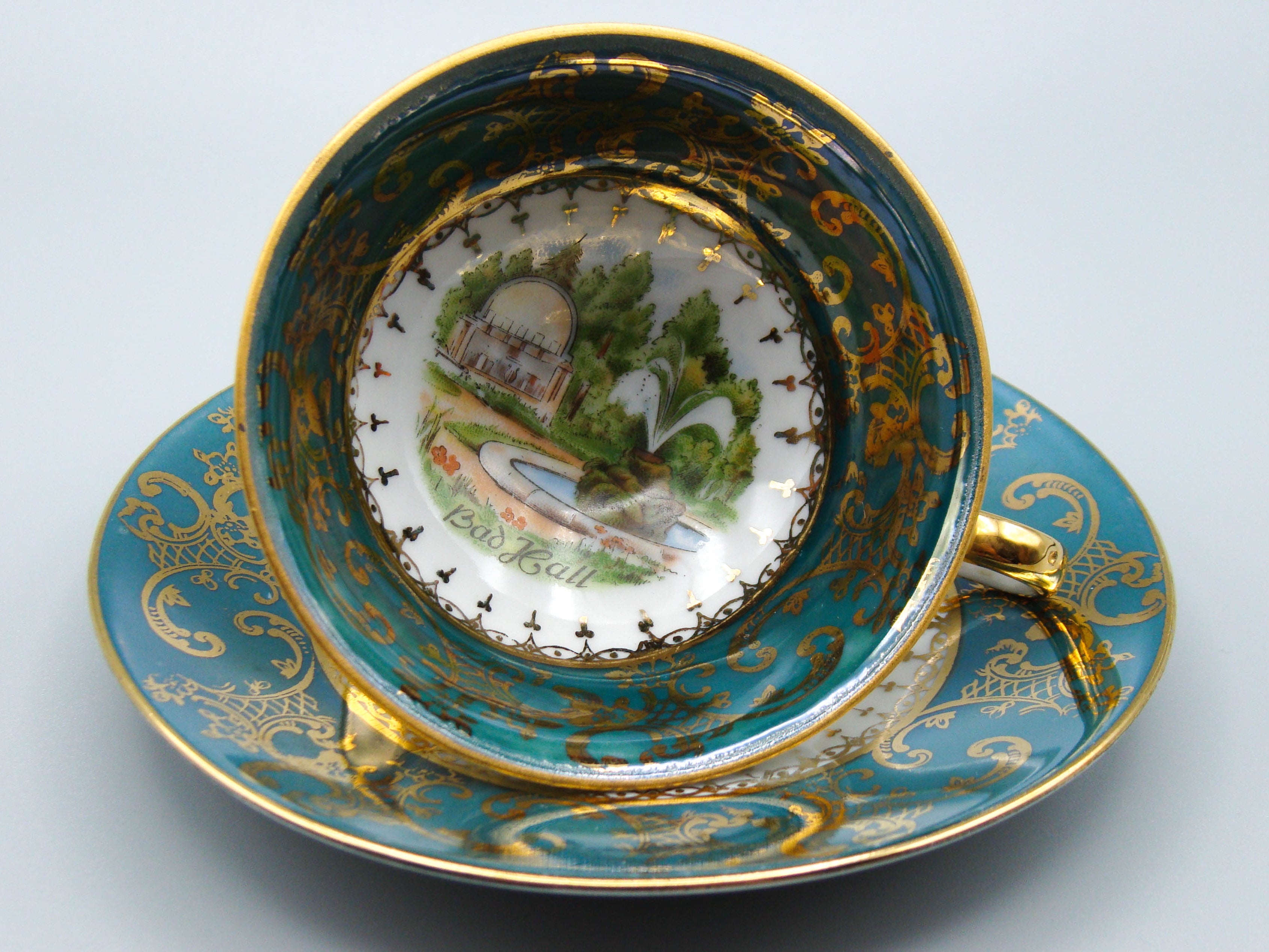 Vintage Antique Austrian EIGL Porcelain Tea Cup - Saucer and Cup Set - Kingdom of Antique Arts, Hantpainted Porcelain, Collecting Tea cups, Colllecting Coffee cups, Art Deco Porcelain