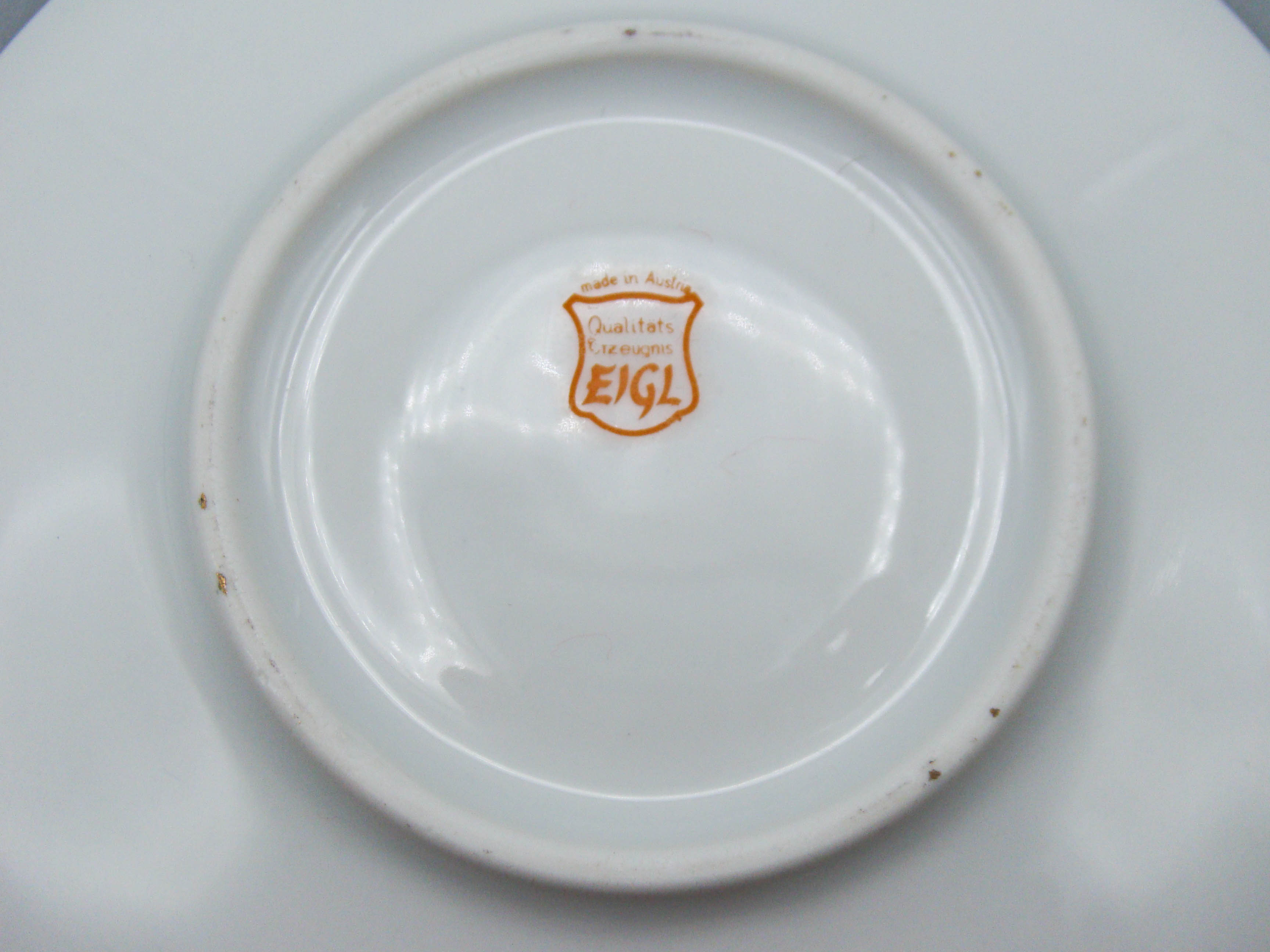 Vintage Antique Austrian EIGL Porcelain Tea Cup - Saucer and Cup Set - Kingdom of Antique Arts, Hantpainted Porcelain, Collecting Tea cups, Colllecting Coffee cups, Art Deco Porcelain