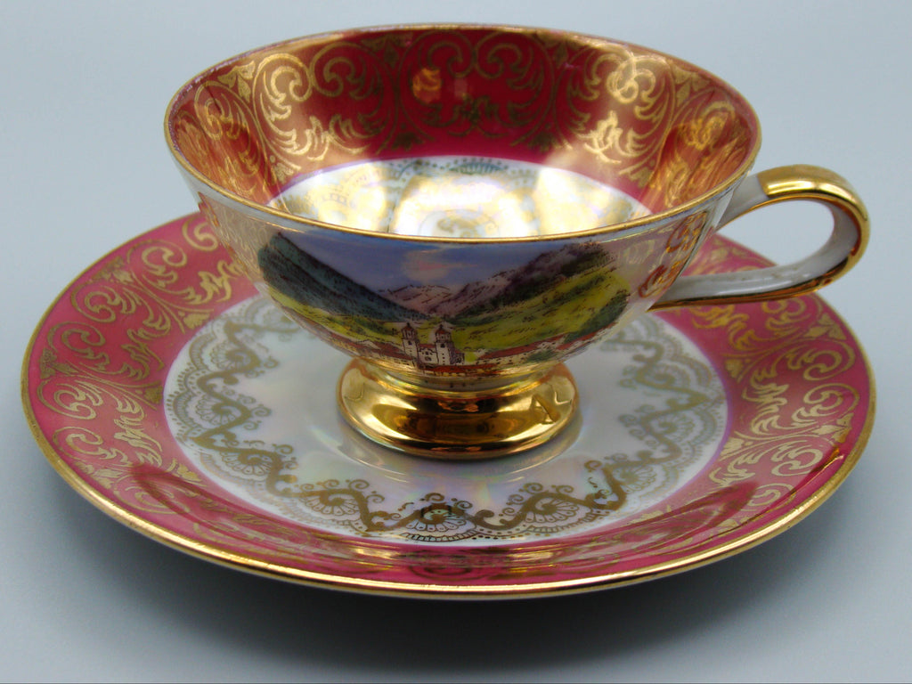 Vintage Antique Germany Bavaria Porcelain Tea Cup - Saucer and Cup Set - Kingdom of Antique Arts, Bavaria Porcelain, German Porcelain, Hantpainted Porcelain, Collecting Tea cups, Colllecting Coffee cups, Art Deco Porcelain
