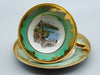 Vintage Antique Germany Heutschenreutner Porcelain Tea Cup - Saucer and Cup Set - Kingdom of Antique Arts, Bavaria Porcelain, German Porcelain, Hantpainted Porcelain, Collecting Tea cups, Colllecting Coffee cups, Art Deco Porcelain