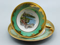 Vintage Antique Germany Heutschenreutner Porcelain Tea Cup - Saucer and Cup Set - Kingdom of Antique Arts, Bavaria Porcelain, German Porcelain, Hantpainted Porcelain, Collecting Tea cups, Colllecting Coffee cups, Art Deco Porcelain