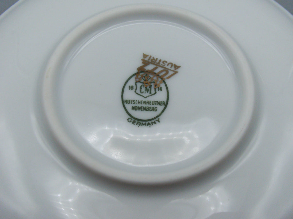 Vintage Antique Germany Heutschenreutner Porcelain Tea Cup - Saucer and Cup Set - Kingdom of Antique Arts, Bavaria Porcelain, German Porcelain, Hantpainted Porcelain, Collecting Tea cups, Colllecting Coffee cups, Art Deco Porcelain