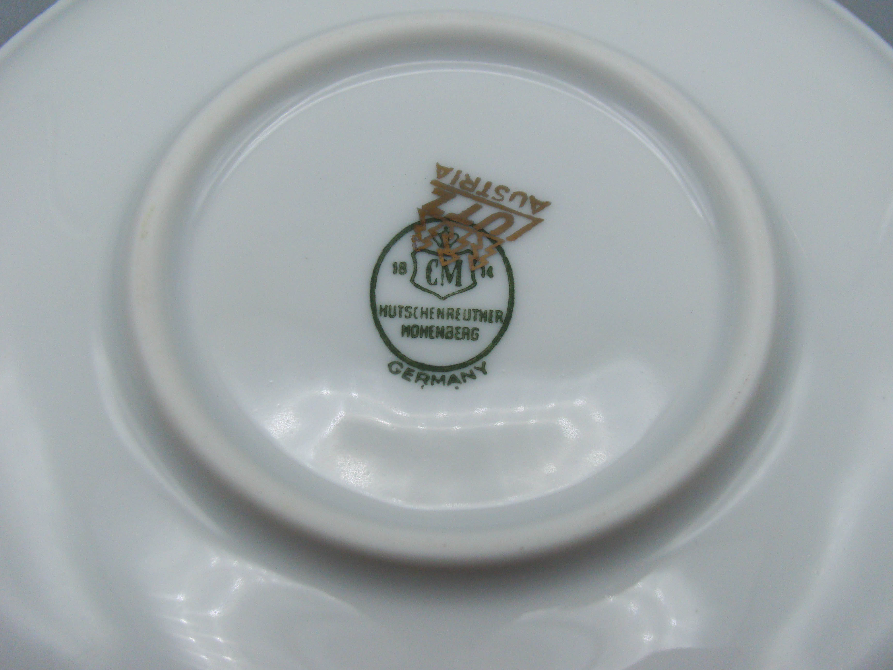 Vintage Antique Germany Heutschenreutner Porcelain Tea Cup - Saucer and Cup Set - Kingdom of Antique Arts, Bavaria Porcelain, German Porcelain, Hantpainted Porcelain, Collecting Tea cups, Colllecting Coffee cups, Art Deco Porcelain
