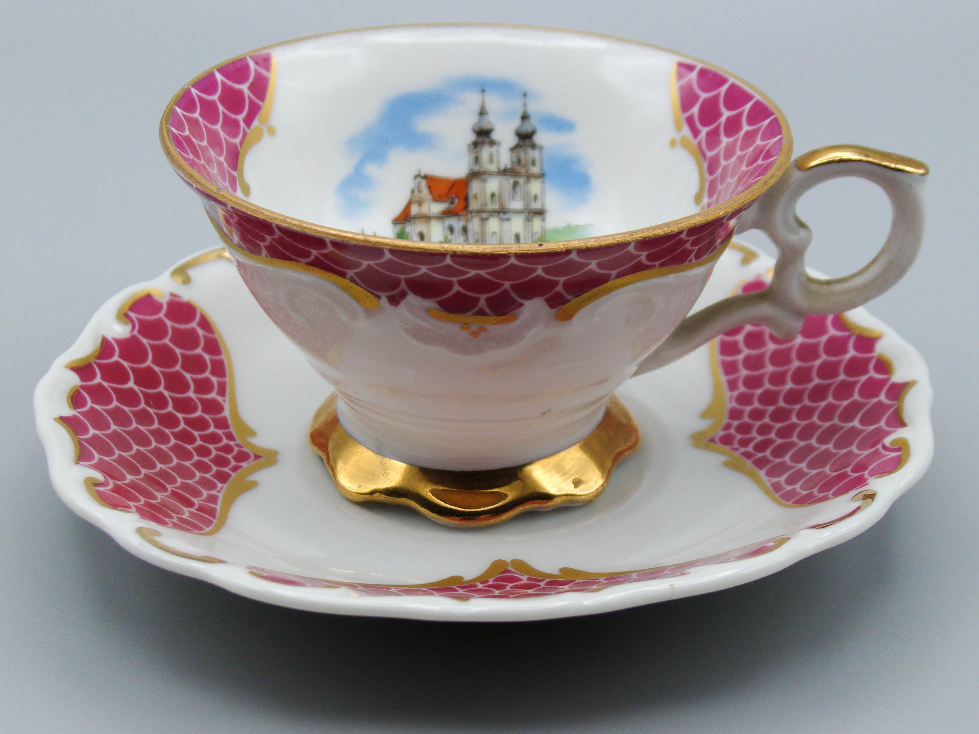 Vintage Antique Austrian EIGL Porcelain Tea Cup - Saucer and Cup Set - Kingdom of Antique Arts, Hantpainted Porcelain, Collecting Tea cups, Colllecting Coffee cups, Art Deco Porcelain