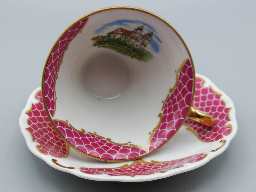 Vintage Antique Austrian EIGL Porcelain Tea Cup - Saucer and Cup Set - Kingdom of Antique Arts, Hantpainted Porcelain, Collecting Tea cups, Colllecting Coffee cups, Art Deco Porcelain
