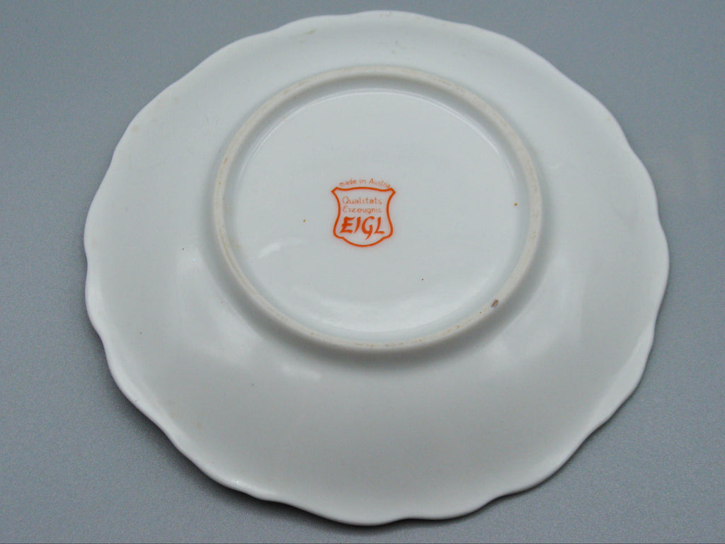 Vintage Antique Austrian EIGL Porcelain Tea Cup - Saucer and Cup Set - Kingdom of Antique Arts, Hantpainted Porcelain, Collecting Tea cups, Colllecting Coffee cups, Art Deco Porcelain