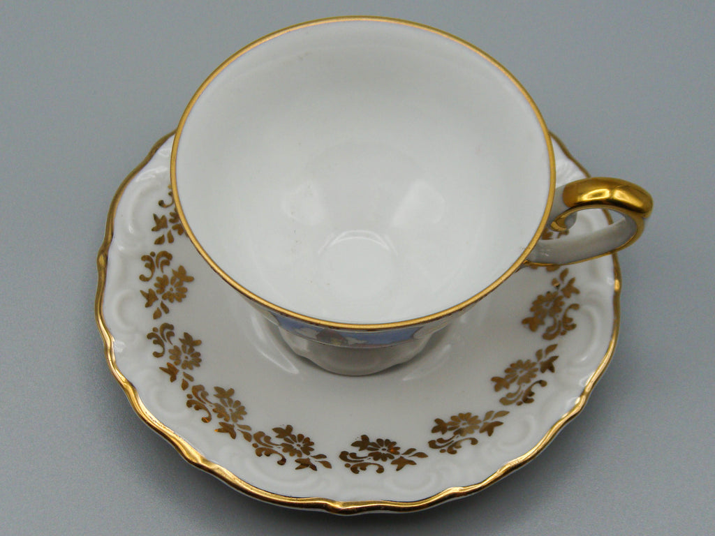 Vintage Antique Germany Bavaria Porcelain Tea Cup - Saucer and Cup Set - Kingdom of Antique Arts, Bavaria Porcelain, German Porcelain, Hantpainted Porcelain, Collecting Tea cups, Colllecting Coffee cups, Art Deco Porcelain