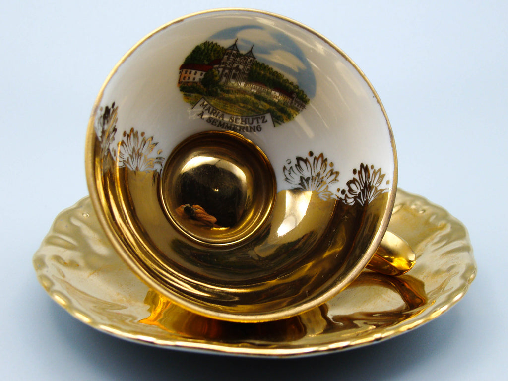 Vintage Antique Germany Bavaria Porcelain Tea Cup - Saucer and Cup Set - Kingdom of Antique Arts, Bavaria Porcelain, German Porcelain, Hantpainted Porcelain, Collecting Tea cups, Colllecting Coffee cups, Art Deco Porcelain