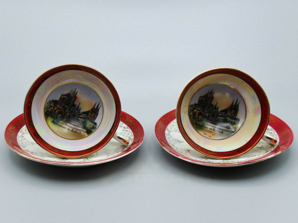 Vintage Antique Germany Bavaria Porcelain Tea Cup - Saucer and Cup Set - Kingdom of Antique Arts, Bavaria Porcelain, German Porcelain, Hantpainted Porcelain, Collecting Tea cups, Colllecting Coffee cups, Art Deco Porcelain