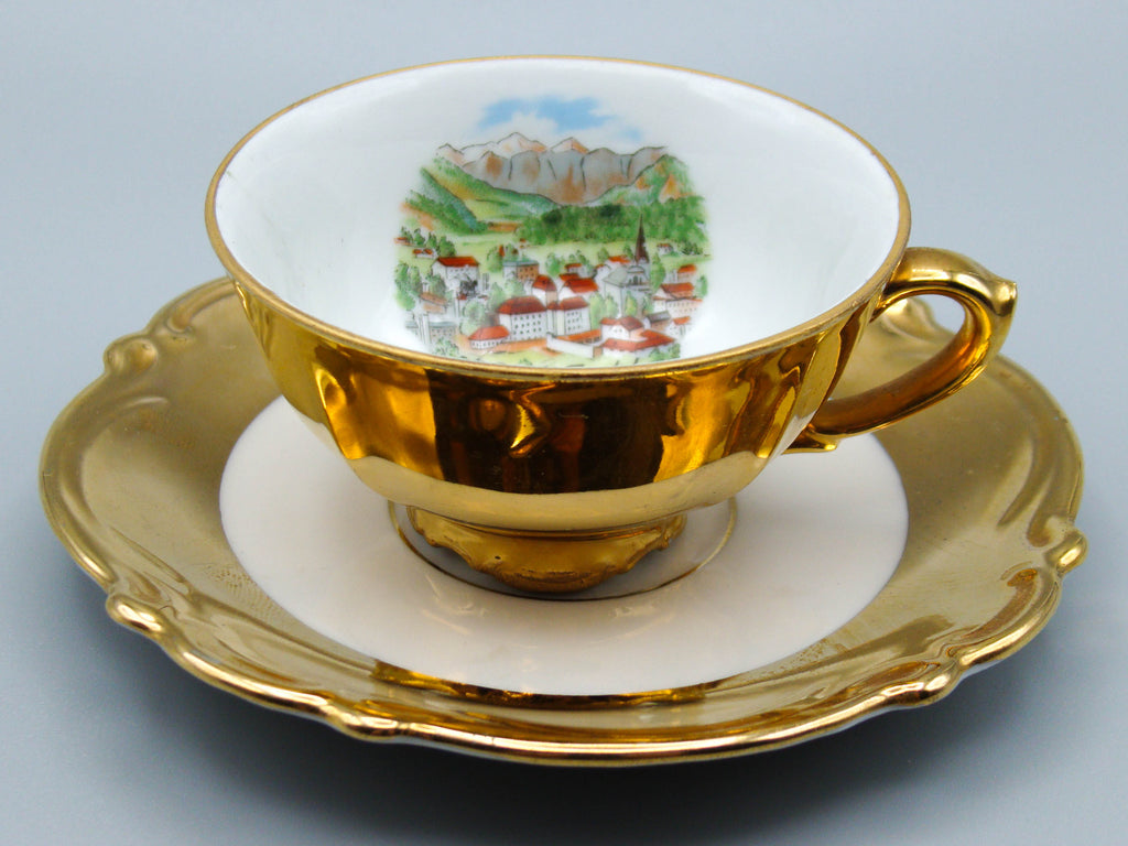 Vintage Antique Germany Bavaria Porcelain Tea Cup - Saucer and Cup Set - Kingdom of Antique Arts, Bavaria Porcelain, German Porcelain, Hantpainted Porcelain, Collecting Tea cups, Colllecting Coffee cups, Art Deco Porcelain