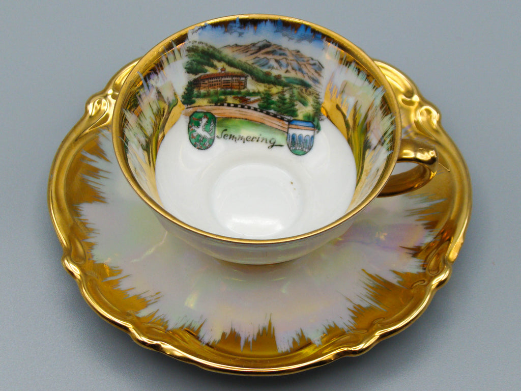 Vintage Antique Germany Bavaria Porcelain Tea Cup - Saucer and Cup Set - Kingdom of Antique Arts, Bavaria Porcelain, German Porcelain, Hantpainted Porcelain, Collecting Tea cups, Colllecting Coffee cups, Art Deco Porcelain