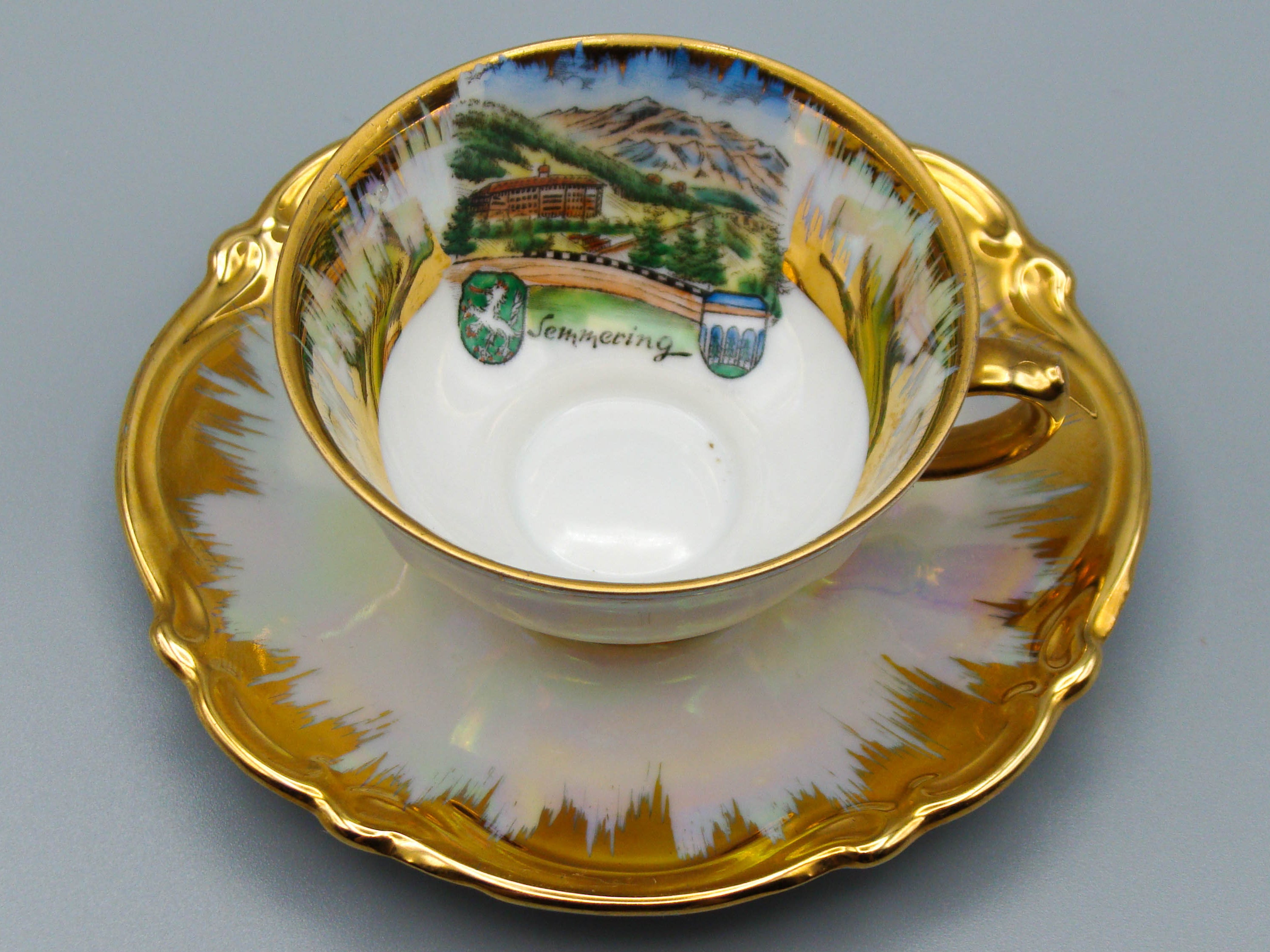 Vintage Antique Germany Bavaria Porcelain Tea Cup - Saucer and Cup Set - Kingdom of Antique Arts, Bavaria Porcelain, German Porcelain, Hantpainted Porcelain, Collecting Tea cups, Colllecting Coffee cups, Art Deco Porcelain