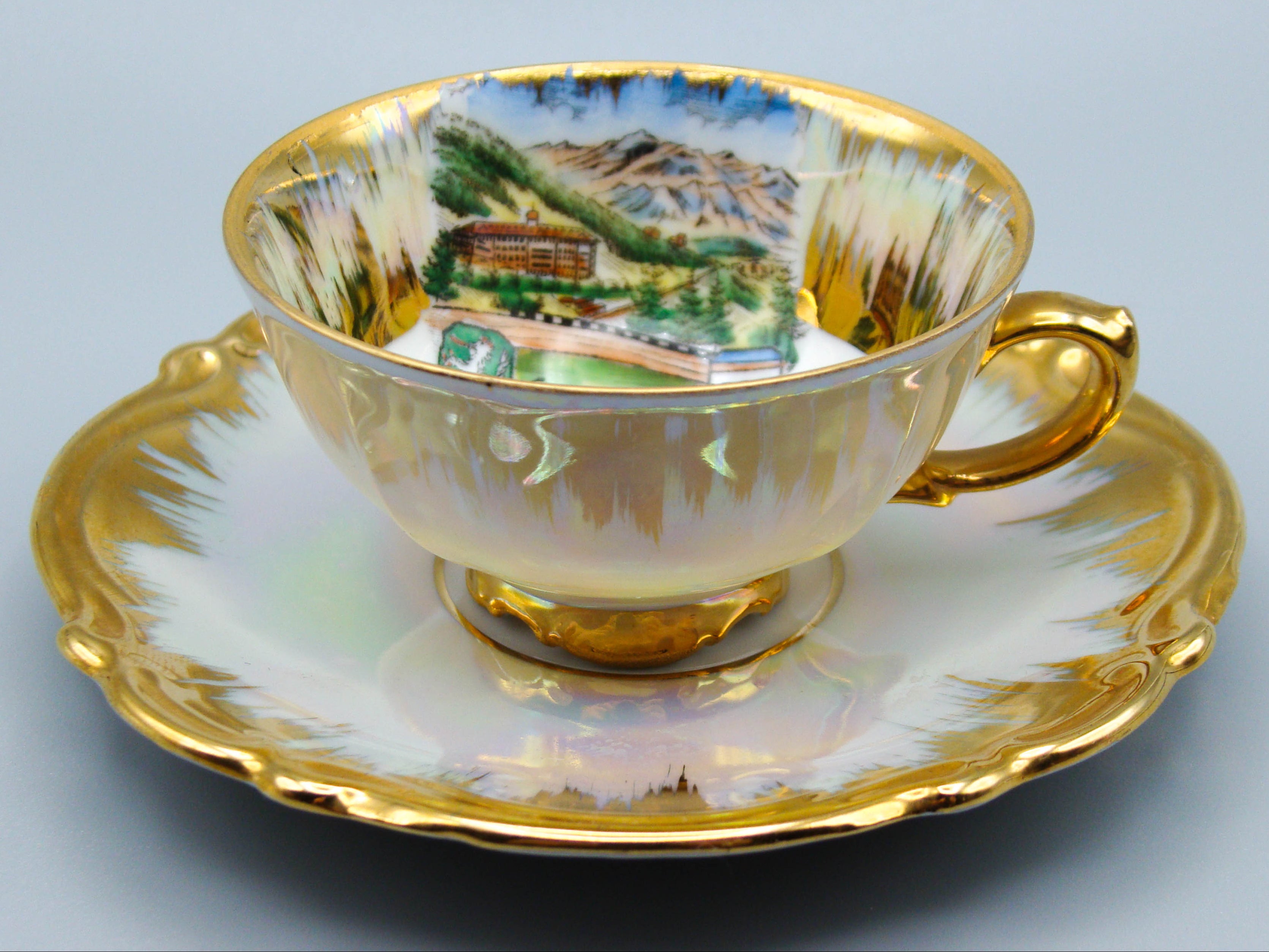 Vintage Antique Germany Bavaria Porcelain Tea Cup - Saucer and Cup Set - Kingdom of Antique Arts, Bavaria Porcelain, German Porcelain, Hantpainted Porcelain, Collecting Tea cups, Colllecting Coffee cups, Art Deco Porcelain