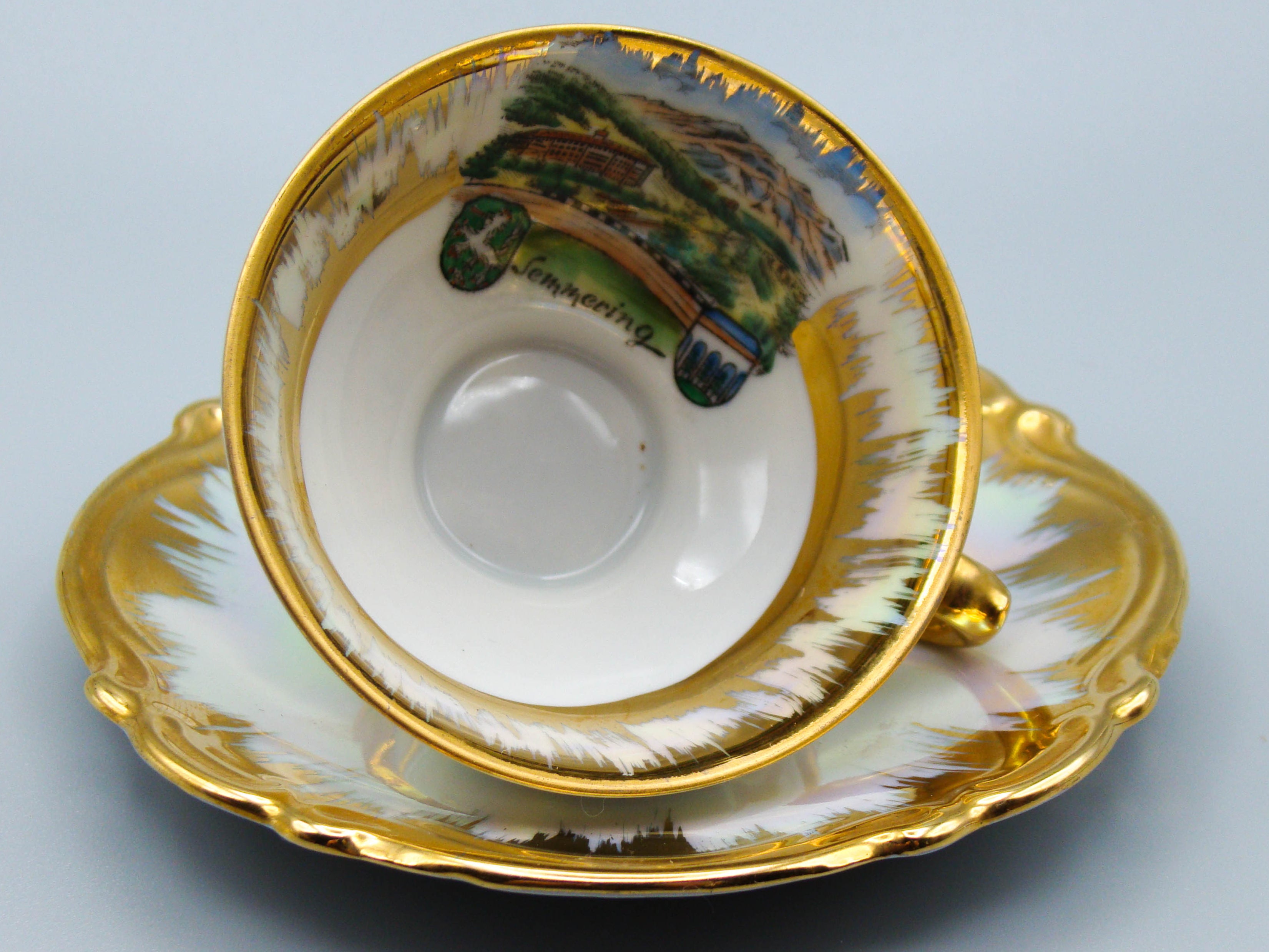 Vintage Antique Germany Bavaria Porcelain Tea Cup - Saucer and Cup Set - Kingdom of Antique Arts, Bavaria Porcelain, German Porcelain, Hantpainted Porcelain, Collecting Tea cups, Colllecting Coffee cups, Art Deco Porcelain