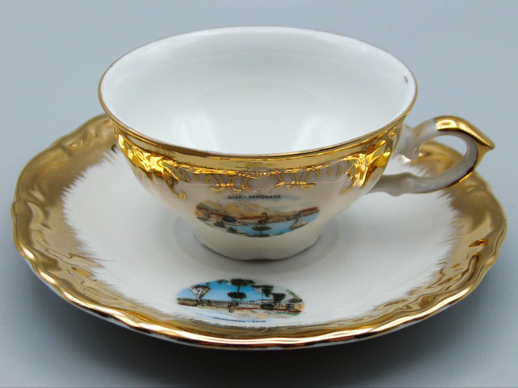 Vintage Antique Austrian Winterling Porcelain Tea Cup - Saucer and Cup Set - Kingdom of Antique Arts, Hantpainted Porcelain, Collecting Tea cups, Colllecting Coffee cups, Art Deco Porcelain