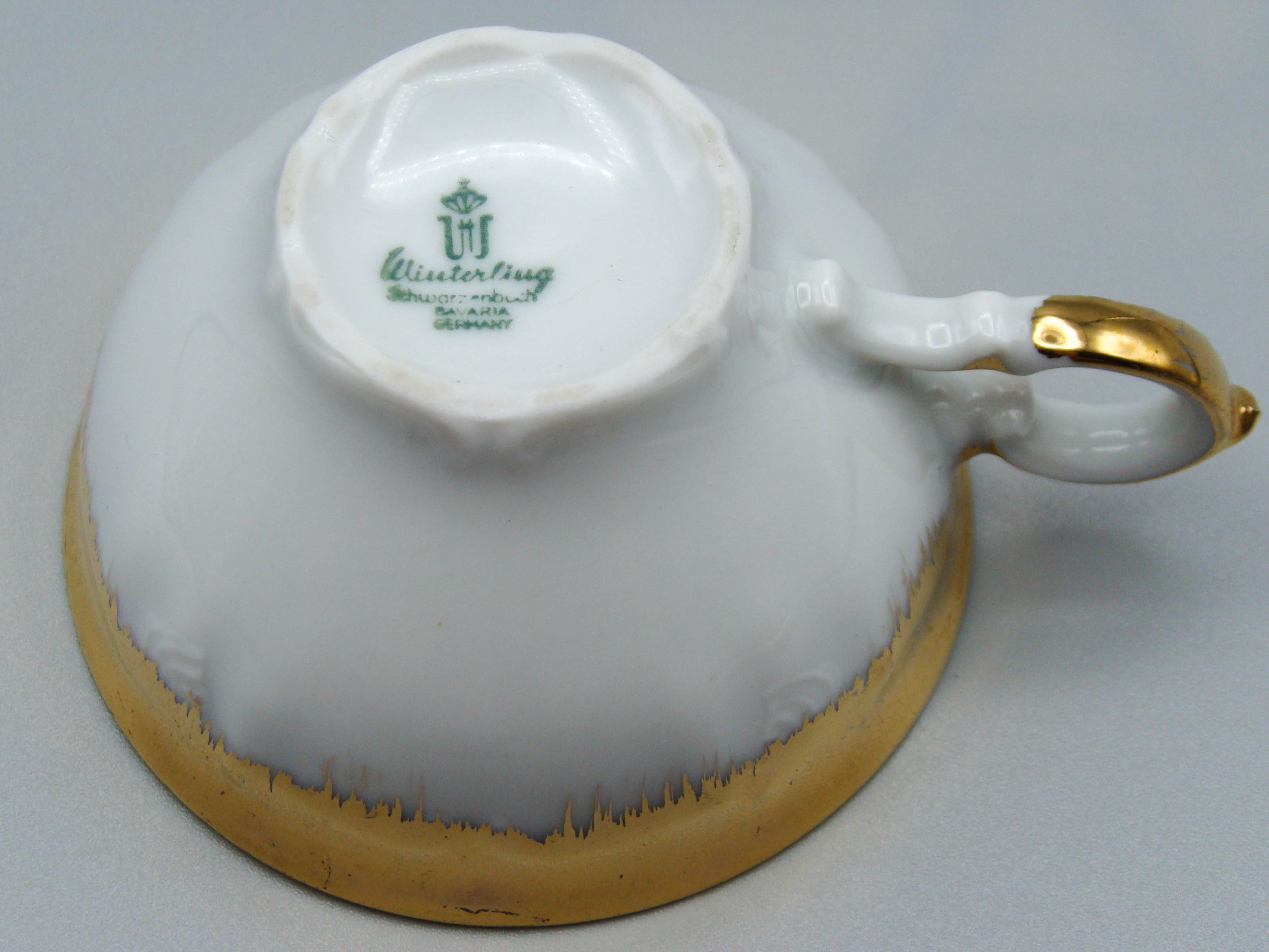 Vintage Antique Austrian Winterling Porcelain Tea Cup - Saucer and Cup Set - Kingdom of Antique Arts, Hantpainted Porcelain, Collecting Tea cups, Colllecting Coffee cups, Art Deco Porcelain